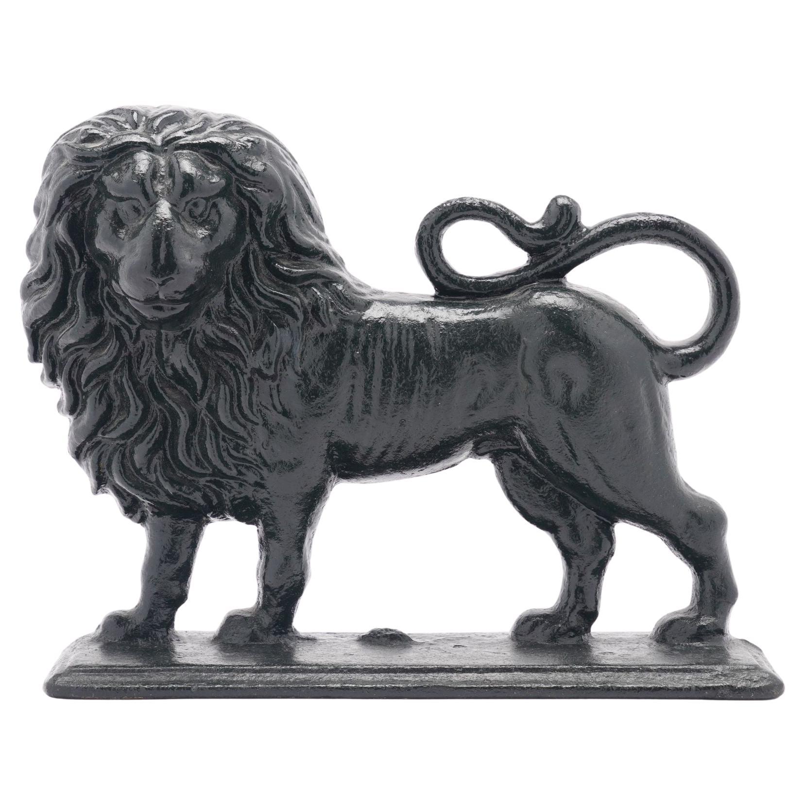 English Victorian cast lion doorstop, c. 1850-1900