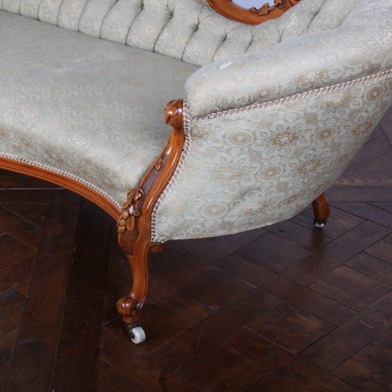 English Victorian Chaise Longue or Settee at 1stDibs
