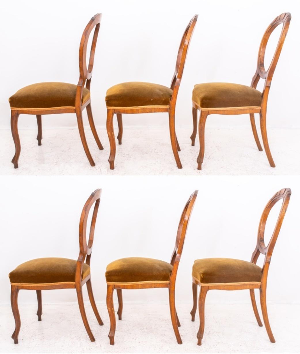 Late Victorian English Victorian Cherrywood Chair 19th Century, Set of 6