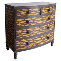 English Victorian Chest with Fish Design, circa 1880