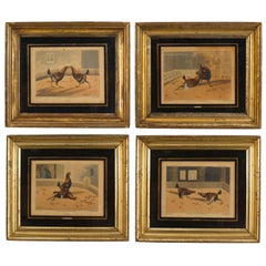 English Victorian Cock Fight Lithograph English Victorian Cock Fight Lithograph