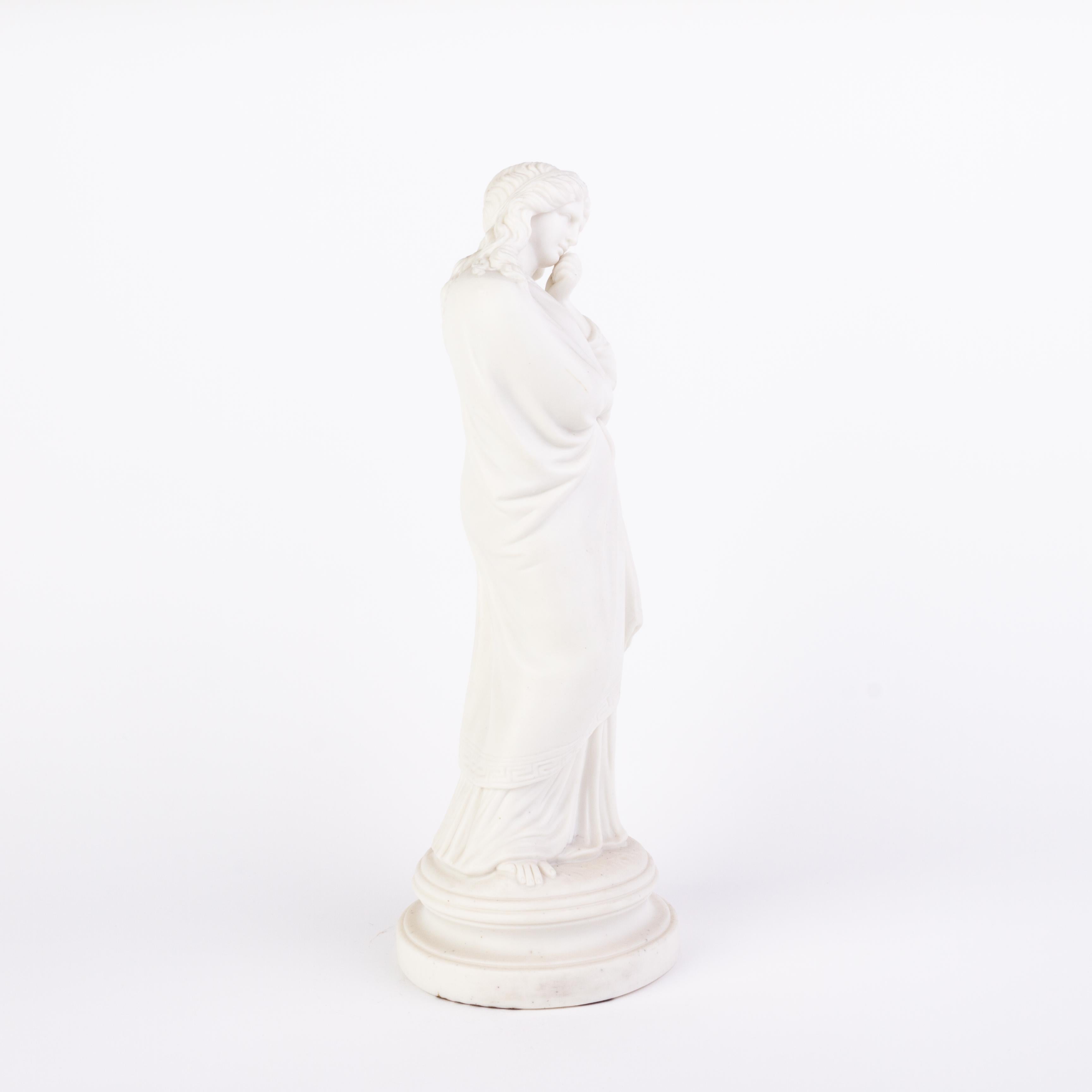 English Victorian Copeland Parian Ware Statue Muse of Comedy 19th Century
Good condition
From a private collection.
Free international shipping.