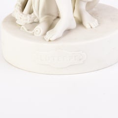 English Victorian Copeland Parian Ware Statue of Euterpe Music Muse 19th Century