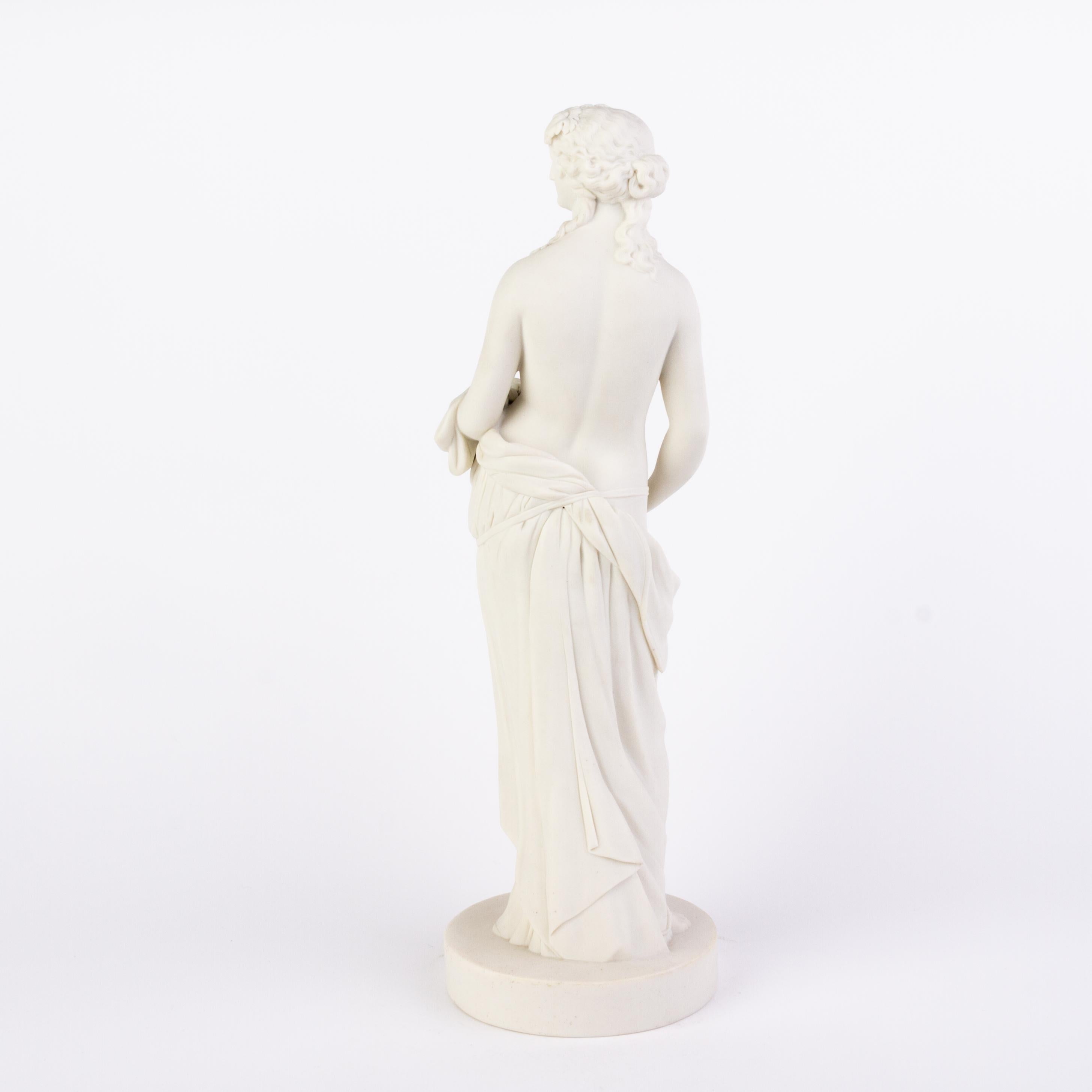English Victorian Copeland Parian Ware Statue of Spring 19th Century In Good Condition For Sale In Nottingham, GB