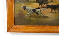 English Victorian Country Dog Hunting Painting