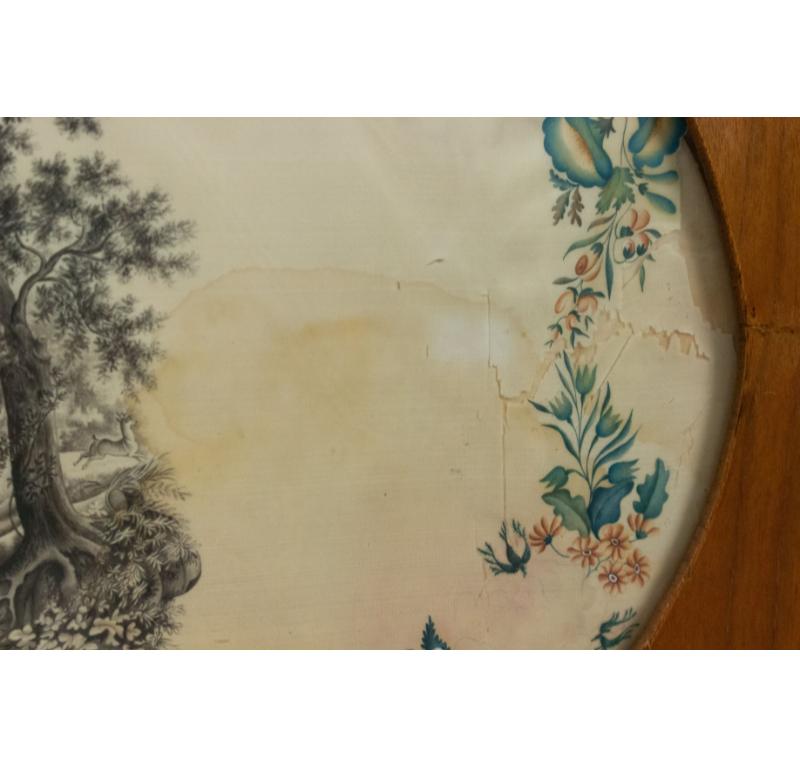 Hand-Painted English VIctorian Countryside Wall Plaque