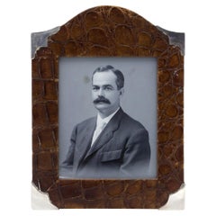 English Victorian Crocodile Picture Frame