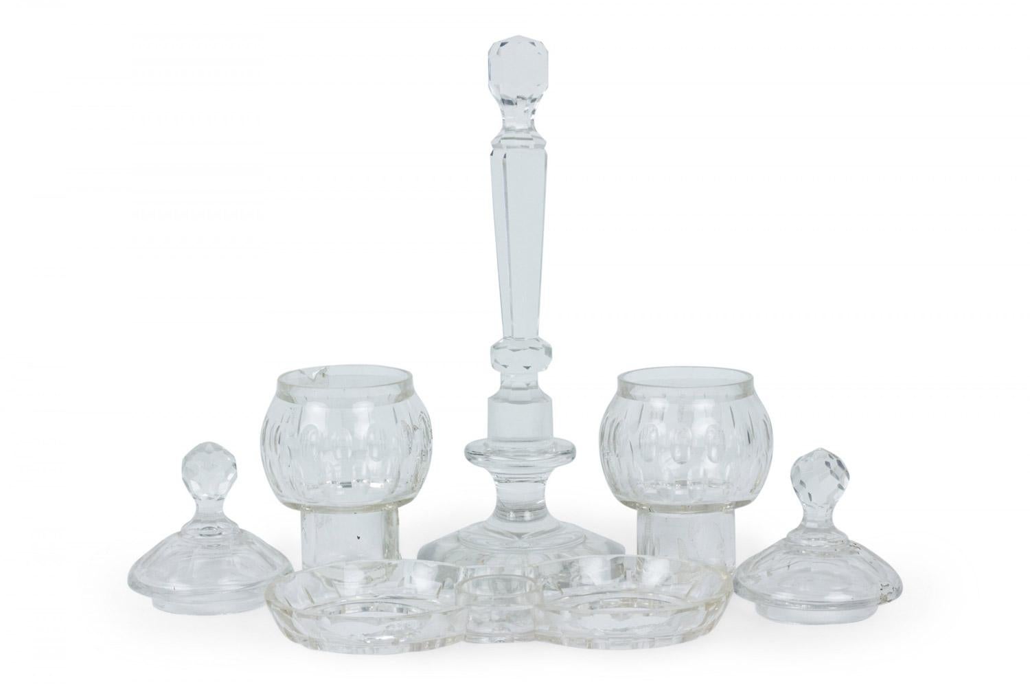 English Victorian Crystal Cruet Set im Angebot 1
