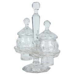 English Victorian Crystal Cruet Set
