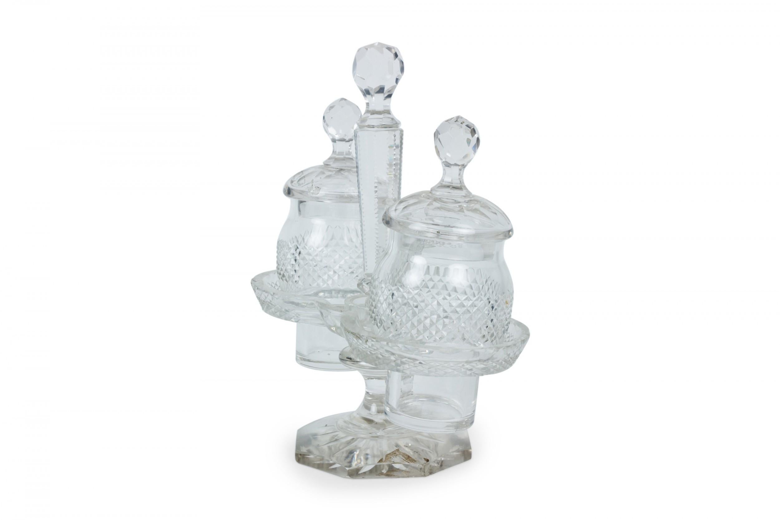 Set di ampolle di cristallo vittoriano inglese in vendita 3