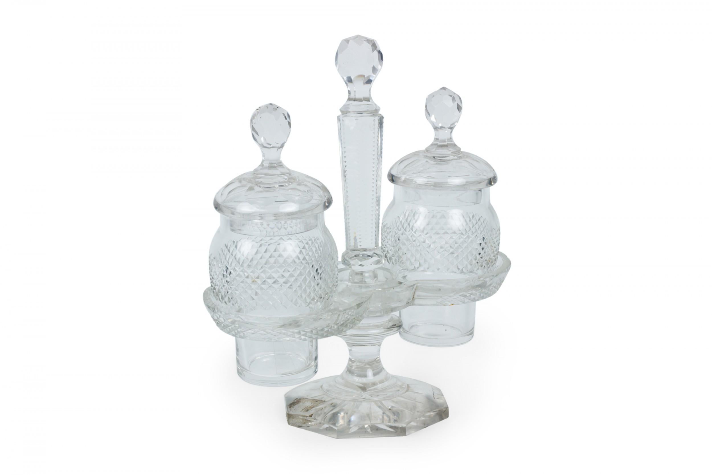 XIX secolo Set di ampolle di cristallo vittoriano inglese in vendita