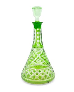 English Victorian Cut Crystal Decanter