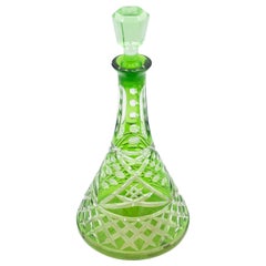 English Victorian Cut Crystal Decanter