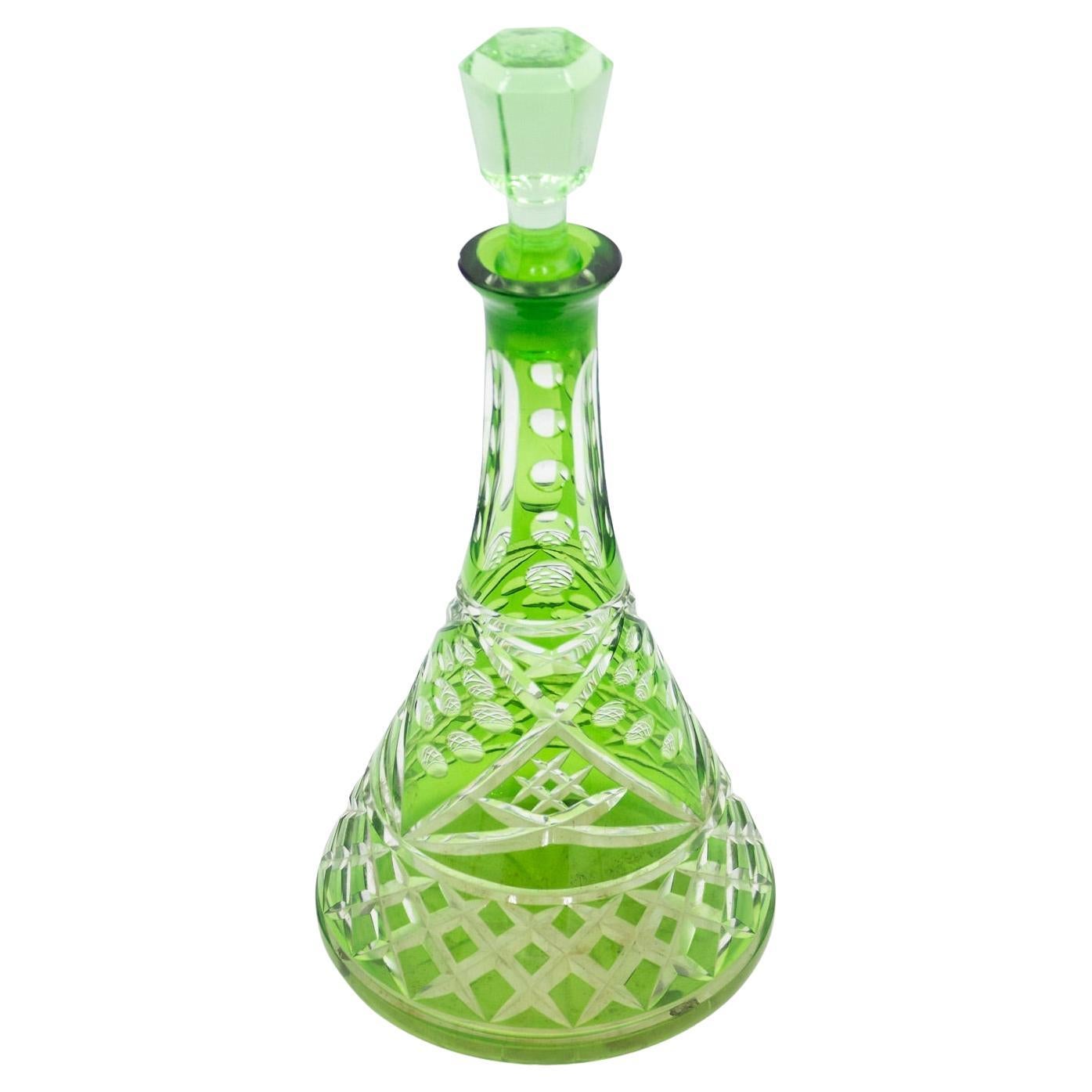 English Victorian Cut Crystal Decanter