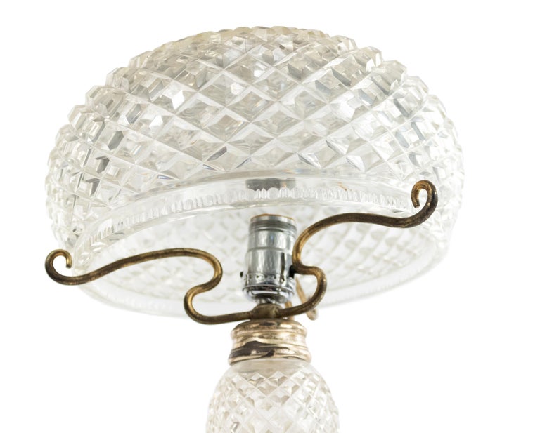 English Victorian Cut Crystal Table Lamp For Sale at 1stDibs