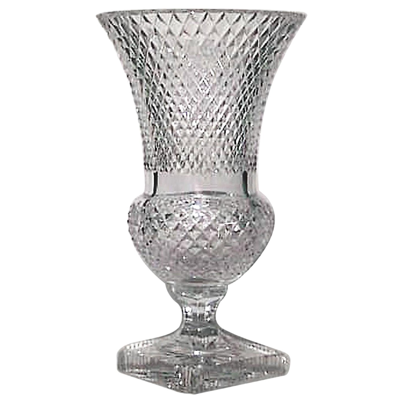 English Victorian Cut Crystal Vase