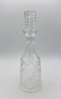 English Victorian Cut Glass Decanter & Stopper