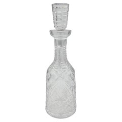 English Victorian Cut Glass Decanter & Stopper