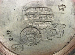 English Victorian Daulton Floral Ceramic Vase