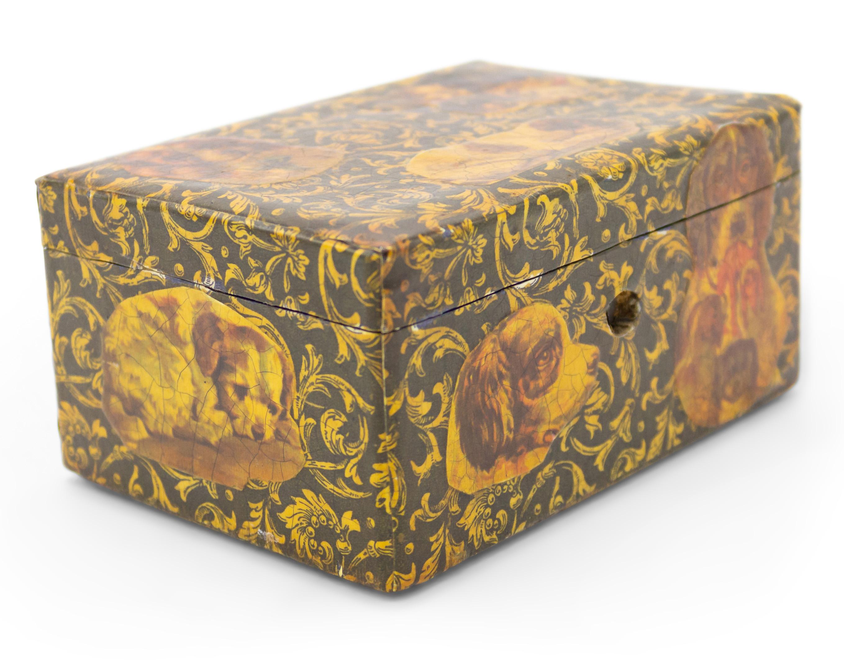 Caja Victoriana Inglesa para Perros Decoupage Victoriano en venta