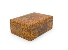 English Victorian Decoupaged Horse Jewelry Box