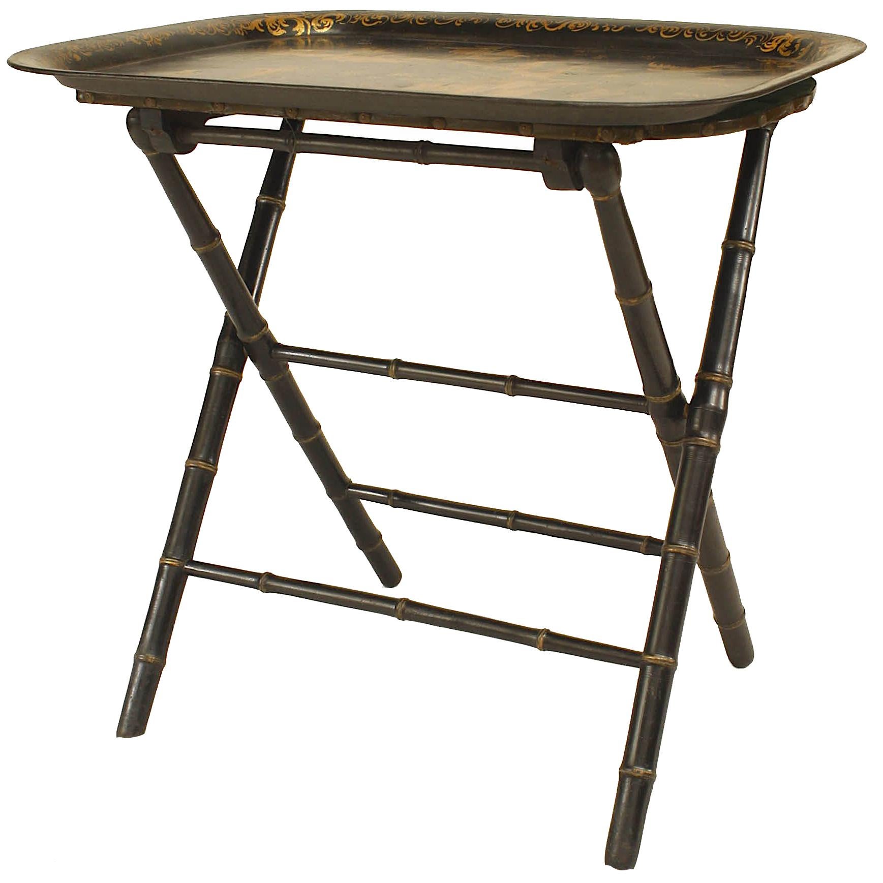 English Victorian Ebonized Tray Top