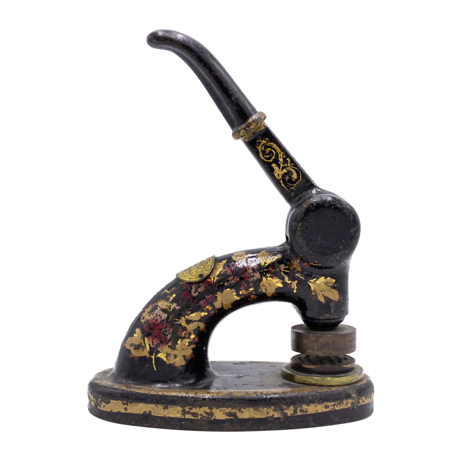 English Victorian Ebonized Seal Presser For Sale