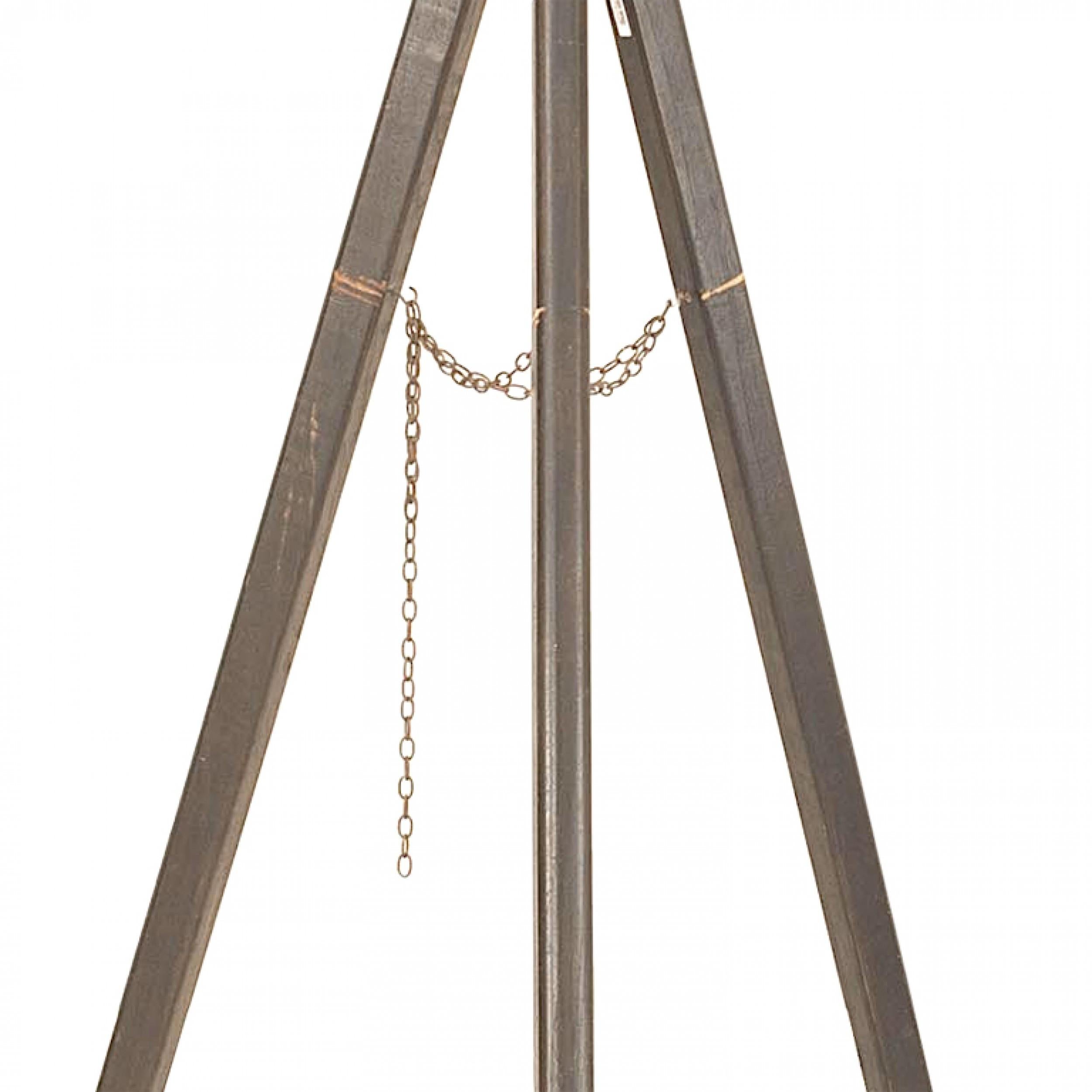 Télescope victorien anglais en métal ébonzé et garniture en laiton sur base tripode ajustable teintée foncée (signé : WOOD, late ABRAHAM & CO, LIVERPOOL)
