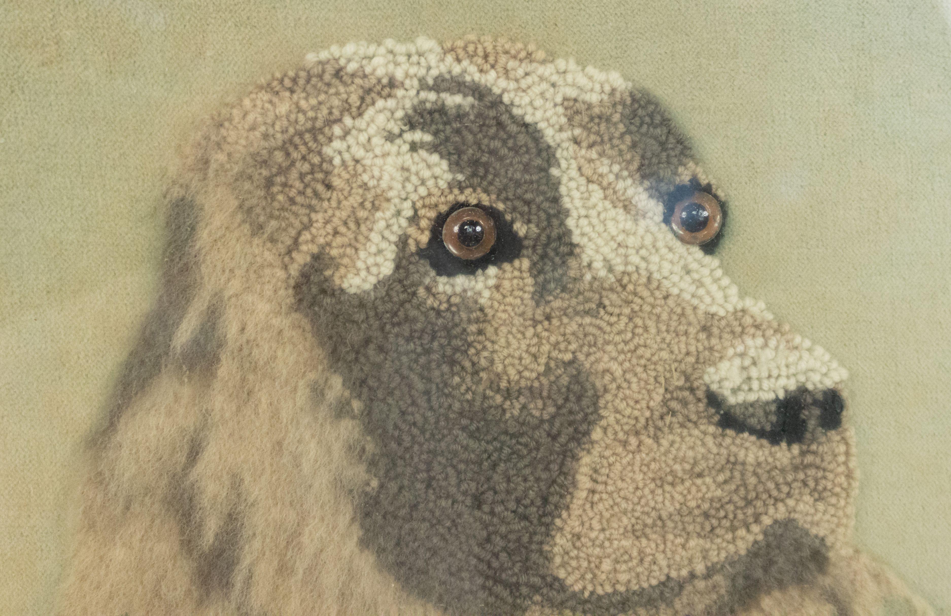 Embroidered English Victorian English Setter Framed Embroidery For Sale