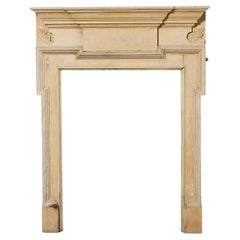 English Victorian Era Stripped Pine Fireplace