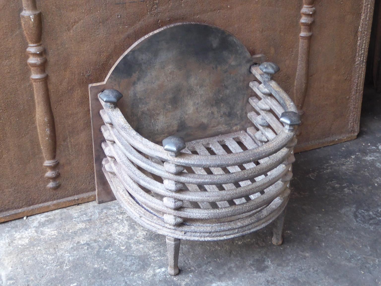 Cast English Victorian Fireplace Grate, Fire Basket