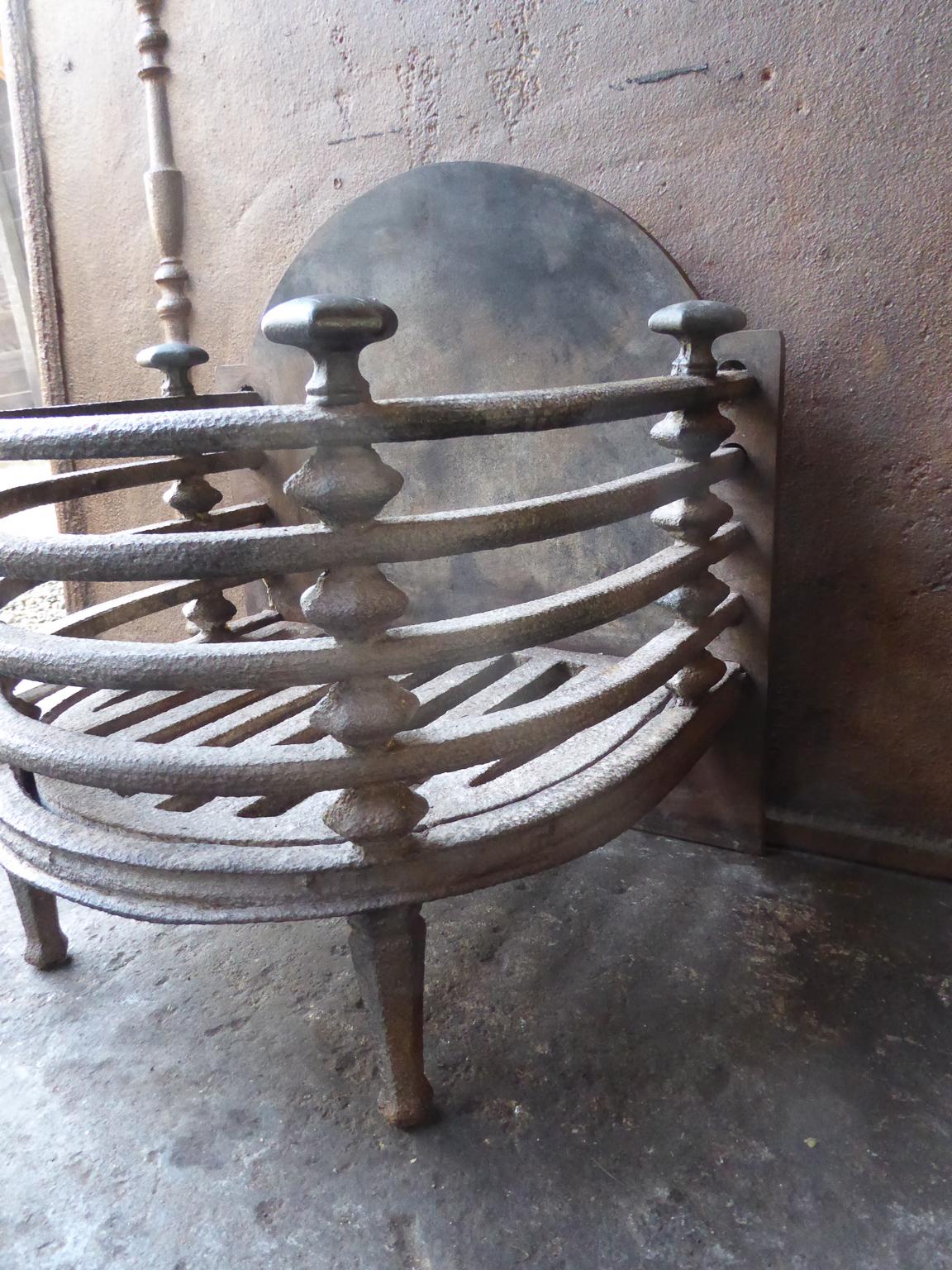 English Victorian Fireplace Grate, Fire Basket 1
