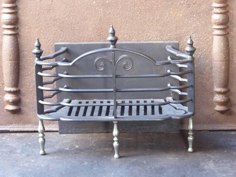 English Victorian Fireplace Grate Or Fire Basket For At 1stdibs English Victorian Fire Grate Made Of Cast Iron Wrought And Chrome The Total