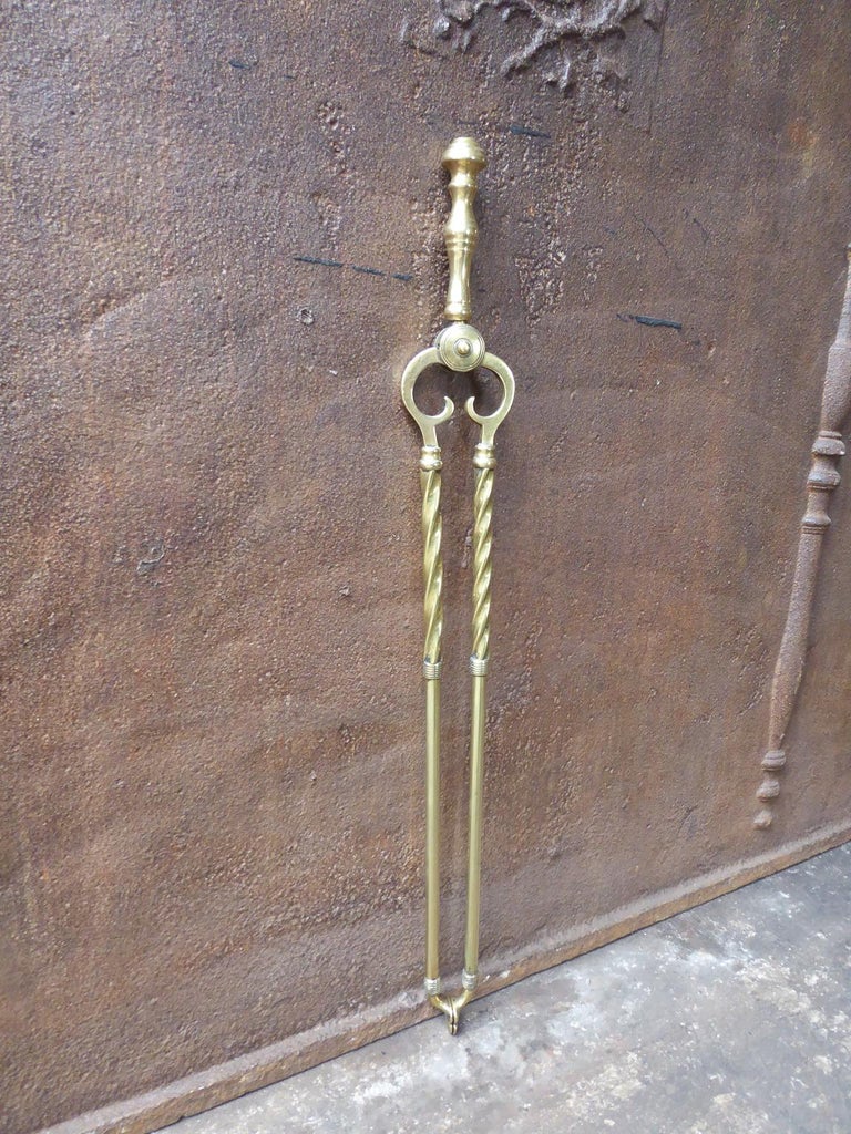 English Victorian Fireplace Tongs Or Fire Tongs For Sale At 1stdibs