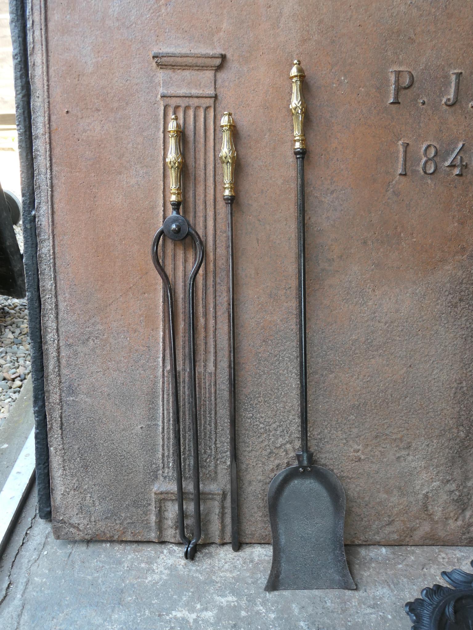 English Victorian Fireplace Tool Set or Companion Set, 19th Century  For Sale 9