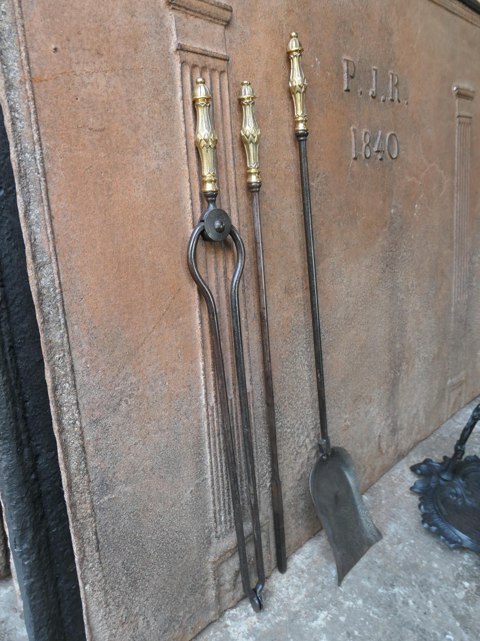 English Victorian Fireplace Tool Set or Companion Set, 19th Century  For Sale 10