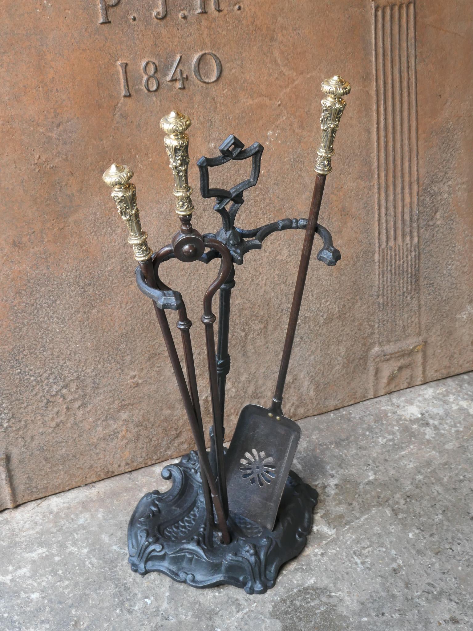 English Victorian Fireplace Tool Set or Companion Set, 19th Century  For Sale 2