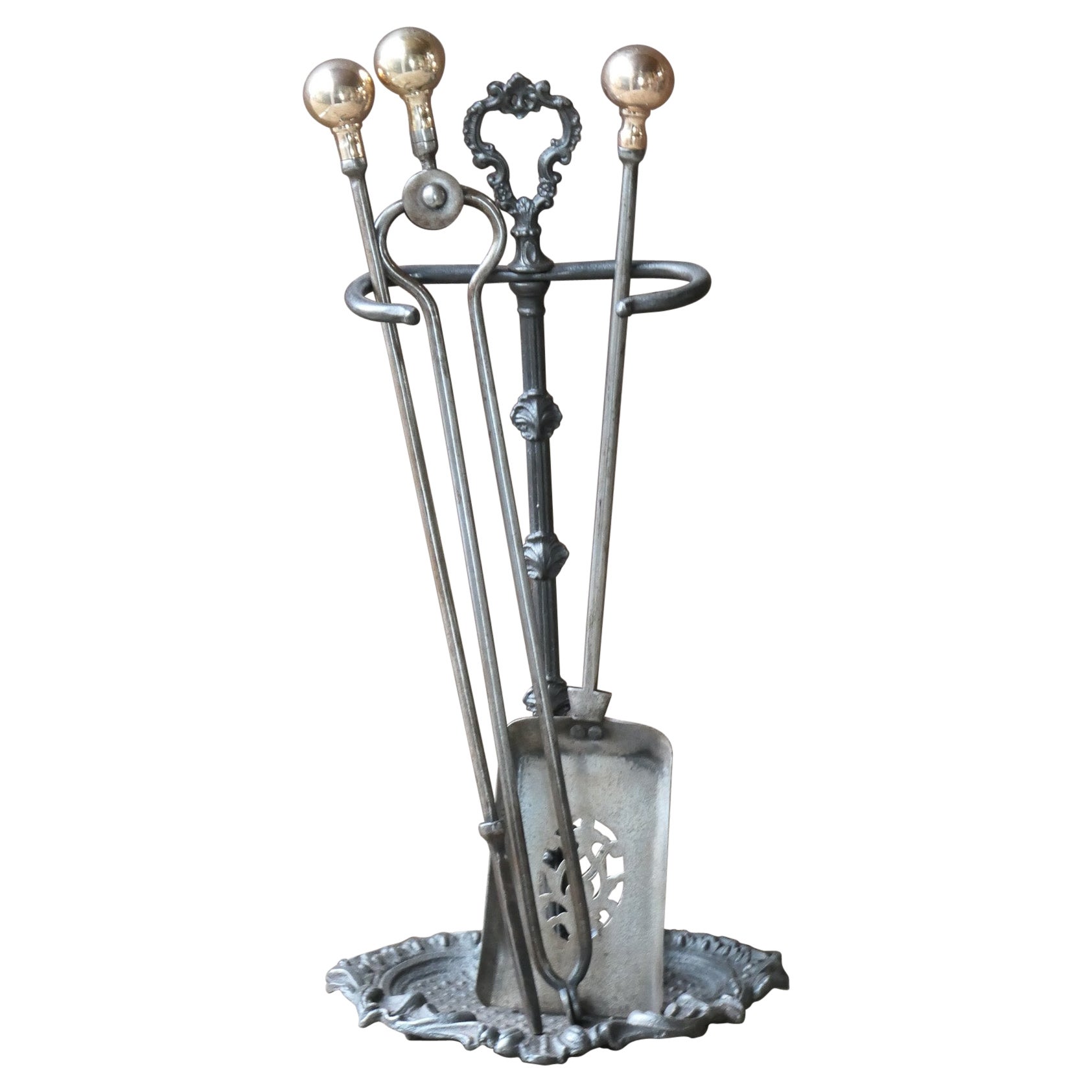 English Victorian Fireplace Tools or Companion Set, 19th Century