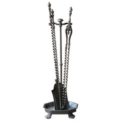 English Victorian Fireplace Tools or Companion Set, 19th Century