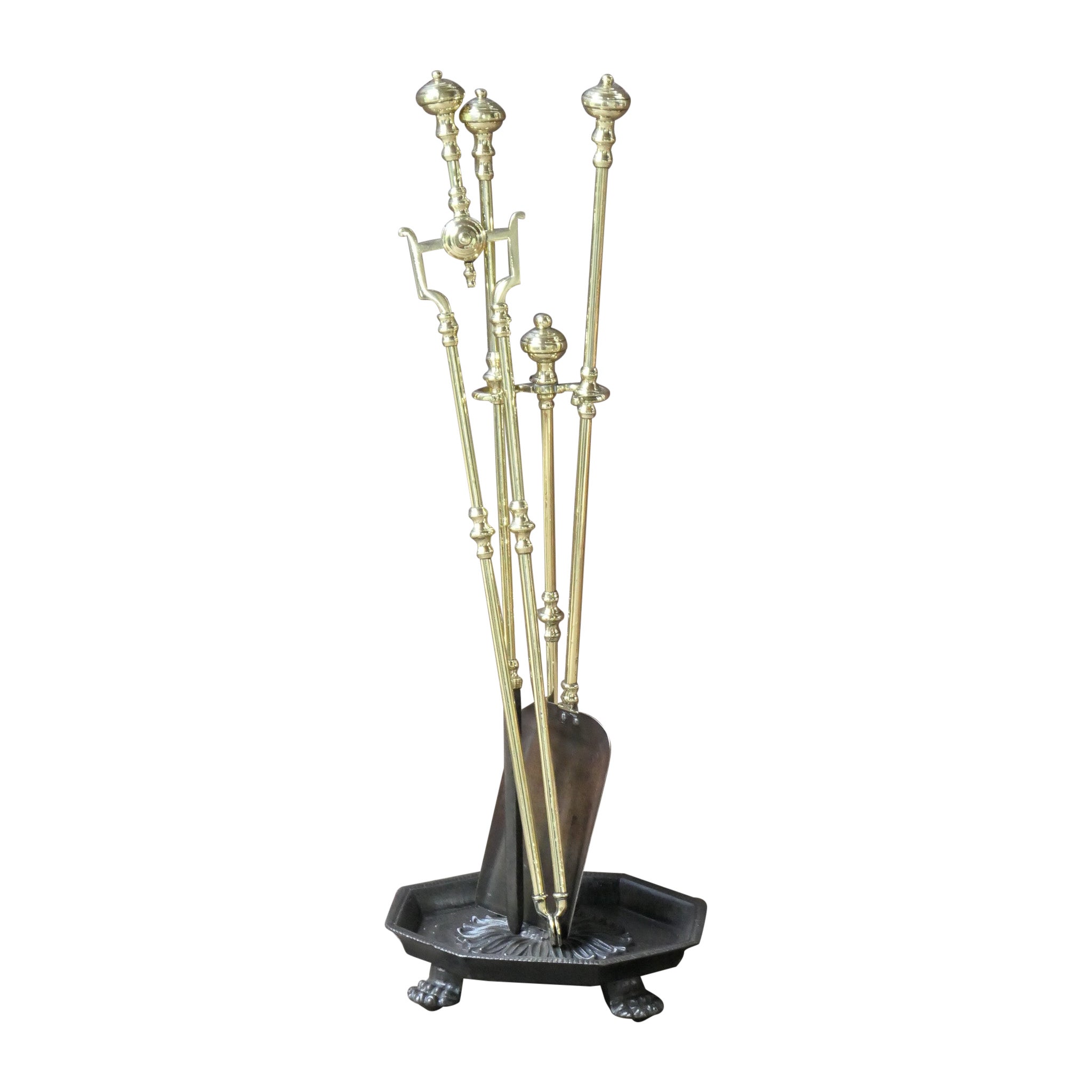 English Victorian Fireplace Tools or Companion Set, 19th Century