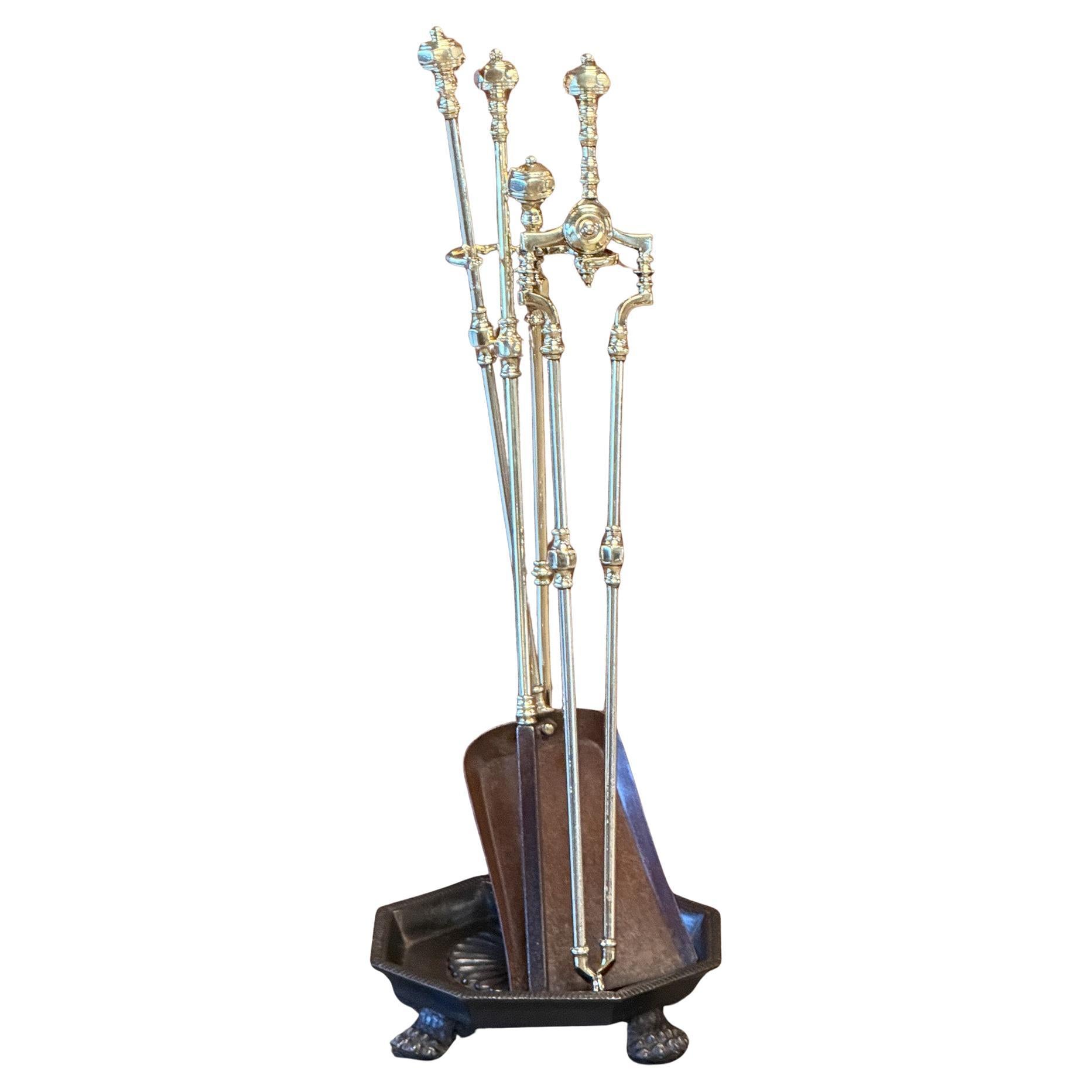 English Victorian Fireplace Tools or Companion Set, 19th Century