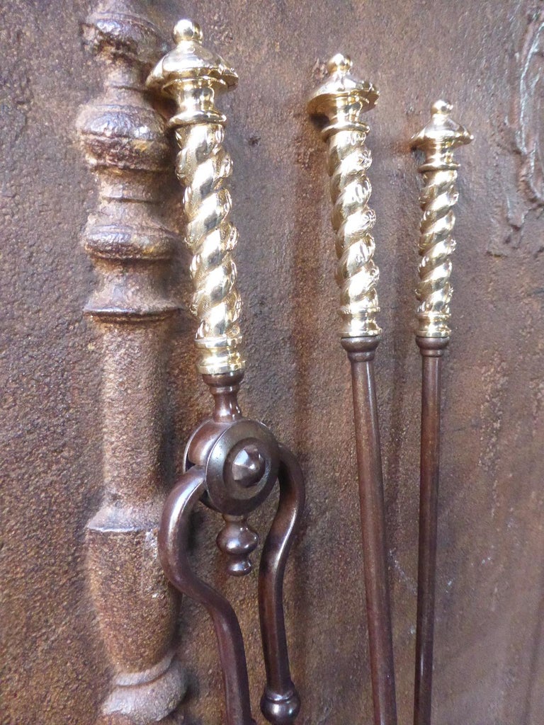 English Victorian Fireplace Tools Or Fire Tools 19th Century For