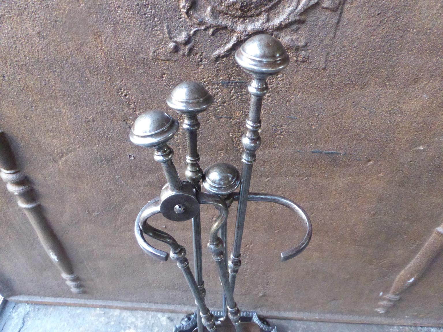 Iron English Victorian Fireplace Tools or Fire Tools, 19th Century