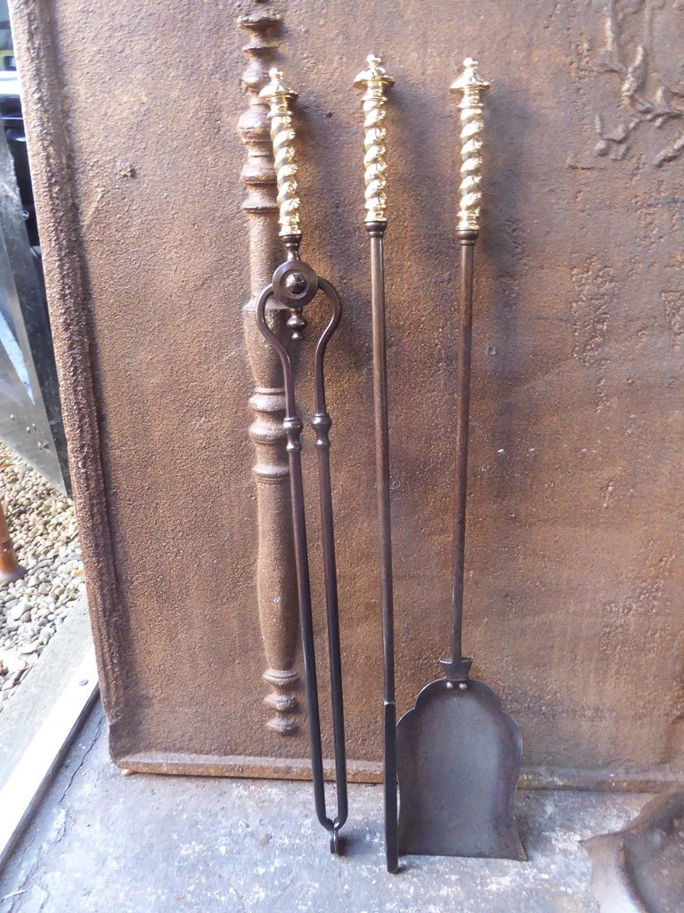 English Victorian Fireplace Tools Or Fire Tools 19th Century For