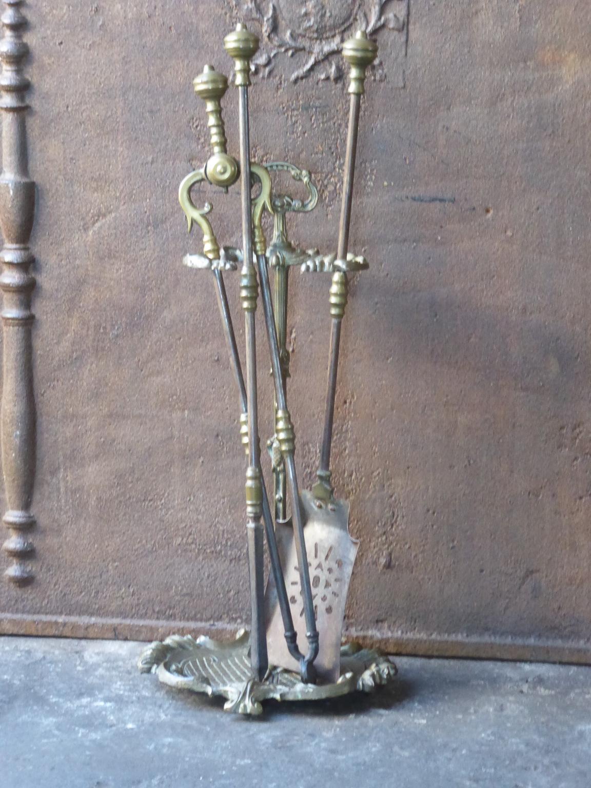 British English Victorian Fireplace Tool Set or Fire Tools