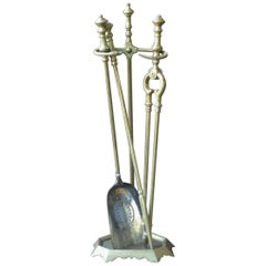 Antique English Victorian Fireplace Tools or Fire Tools