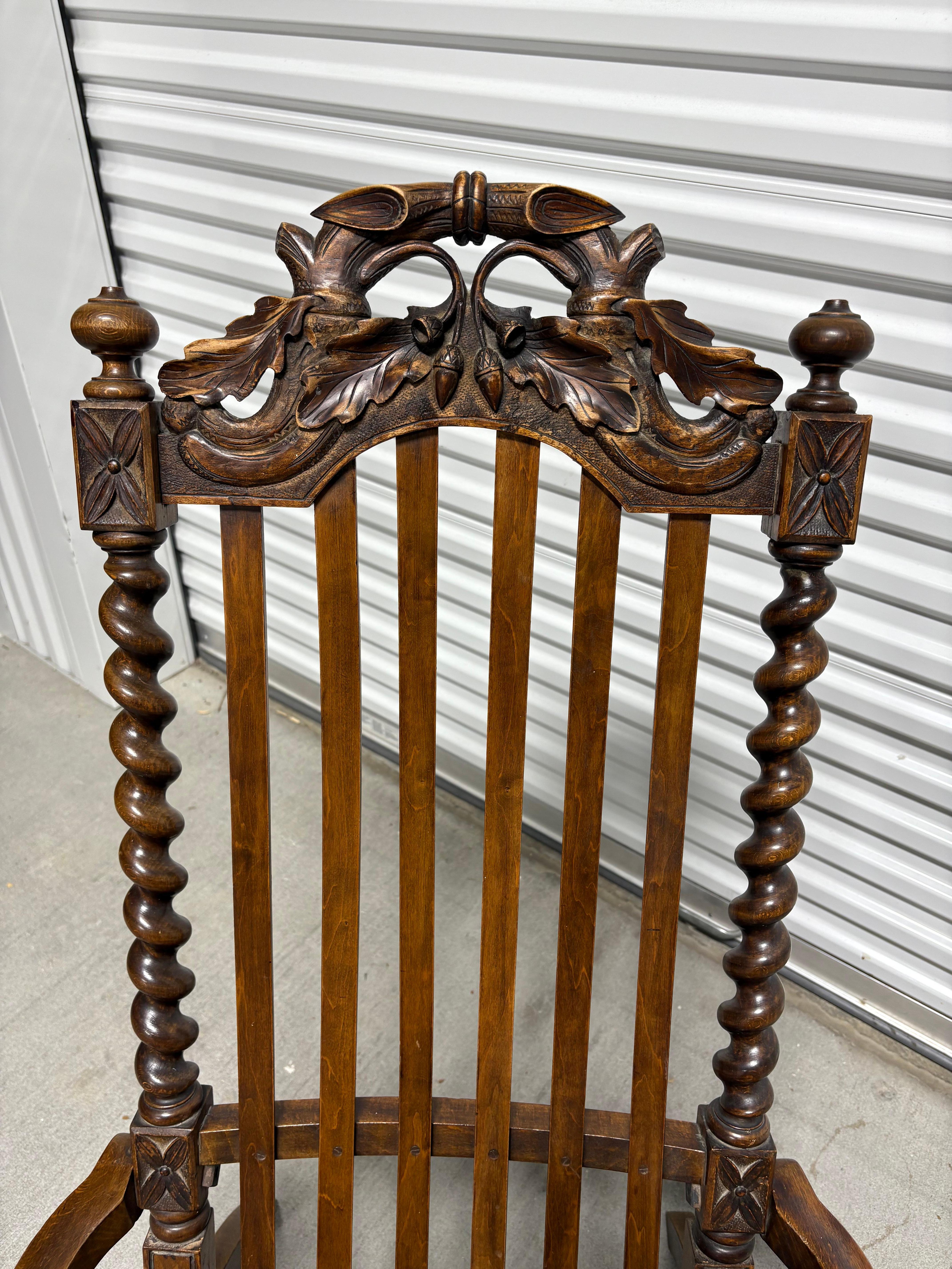 Noyer Chaise longue victorienne pliante de campagne, ou Bergère, fin du 19e siècle en vente