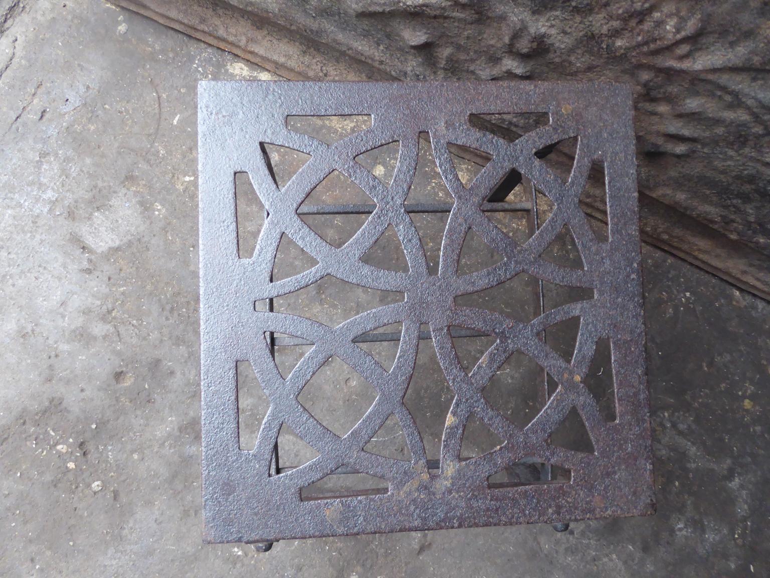 Wrought Iron English Victorian Footman Trivet, 19th Century
