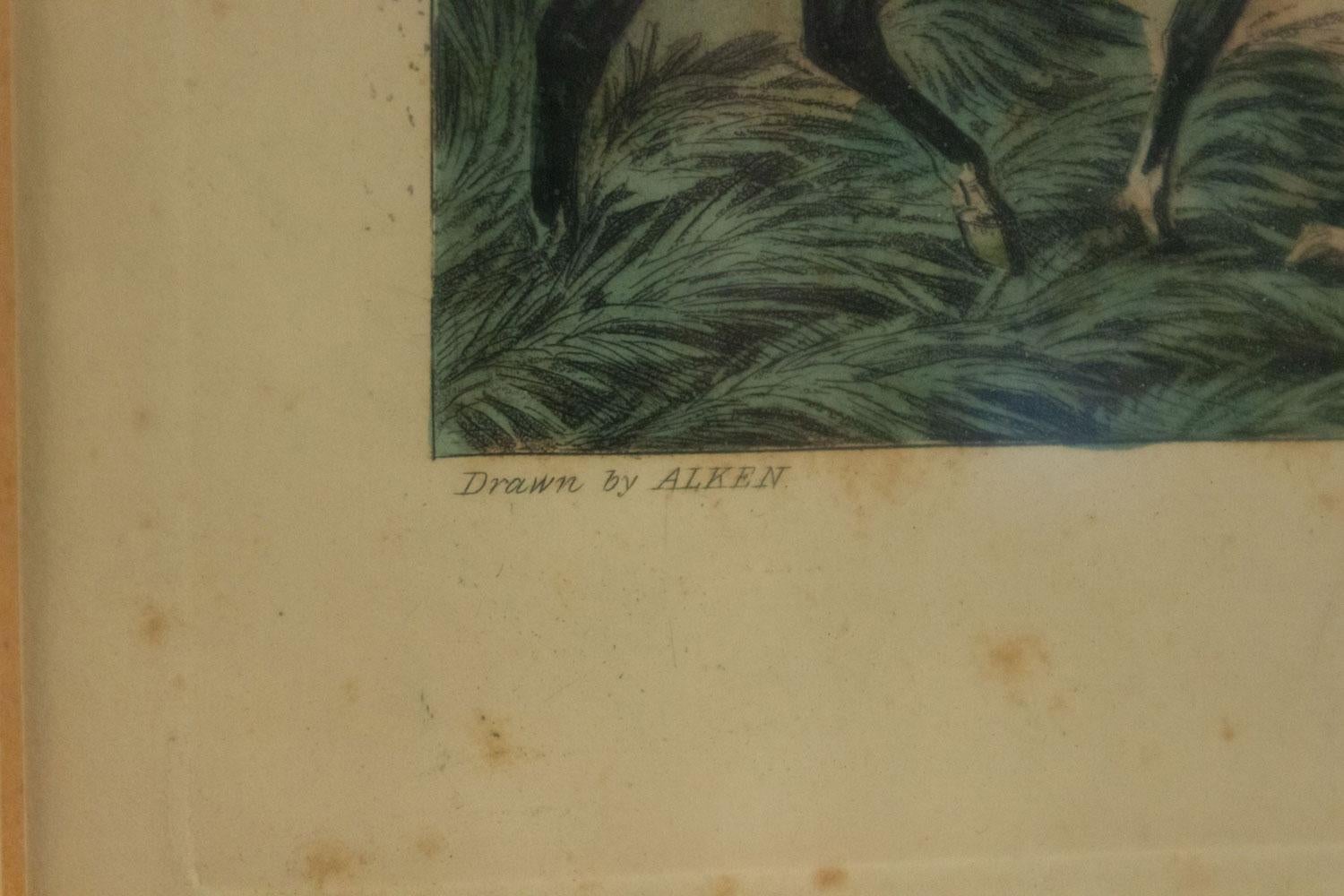 Grabado victoriano inglés sobre la caza del zorro Británico en venta