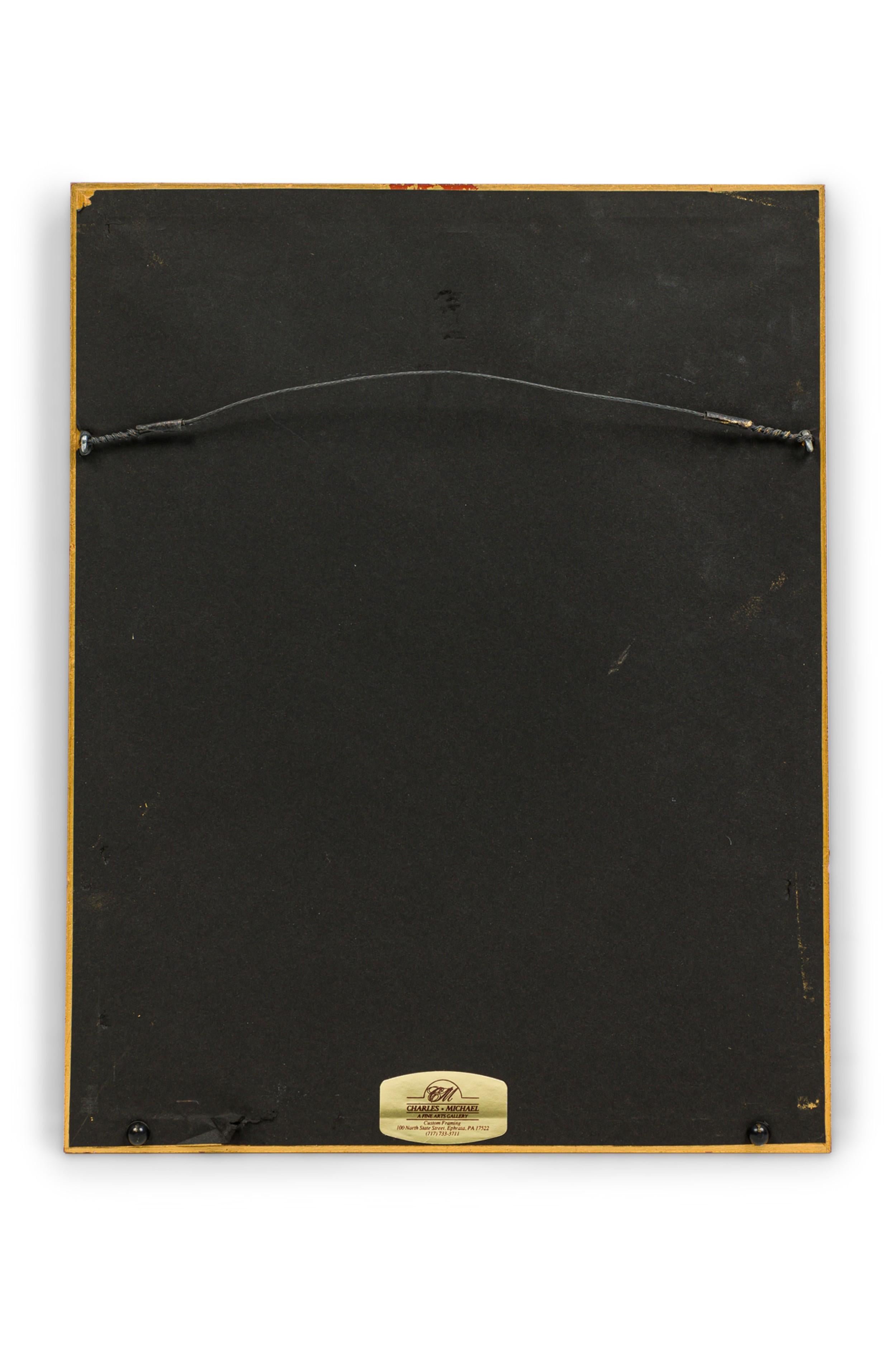 Or Illustration botanique victorienne anglaise encadrée de Bartsia alpine jaune en vente